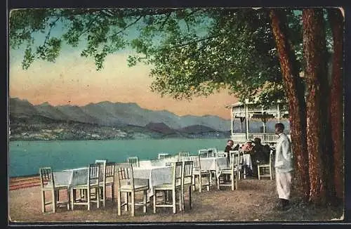 AK Pörtschach am Wörthersee, Cafe am Werzer Strand