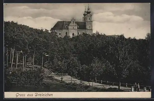 AK Rosenburg-Mold, Maria Dreieichen, Basilika mit Strasse