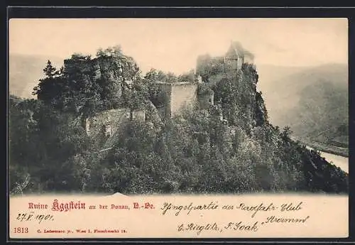 AK Aggstein an der Donau, Aussenansicht der Ruine