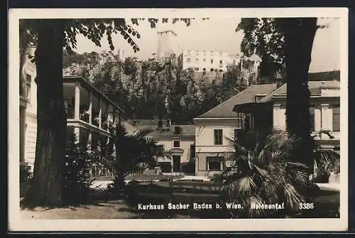 AK Baden b. Wien, Kurhaus Sacher im Helenental