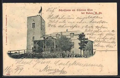 AK Baden /N.-Oe., Schutzhaus am Eisernen Tor