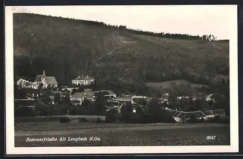 AK Altlengbach, Ortsansicht gegen den Hang