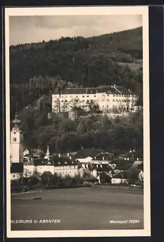 AK Bleiburg in Kärnten, Teilansicht mit Schloss