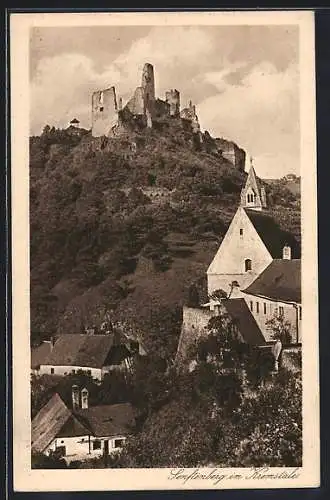 AK Senftenberg im Kremstal, Teilansicht mit Ruine