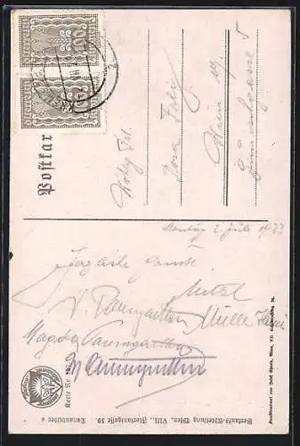 AK Deutscher Schulverein Nr. 137: Ruine Dürnstein am Fluss