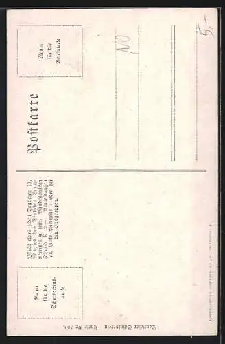 Künstler-AK Deutscher Schulverein NR 580: Aspang /N.-Oe., Ortsansicht mit Kirche