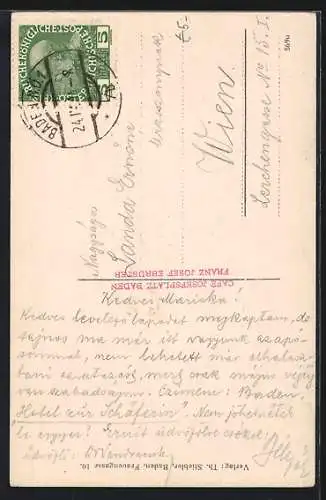 AK Baden, Ruine Rauhenstein im Helenental