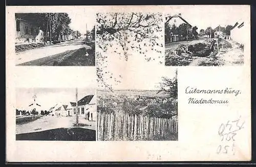 AK Lutzmannsburg /Niederdonau, Gesamtansicht und Partie mit Kirche