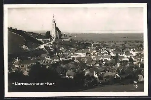 AK Donnerskirchen /Bgld., Ortsansicht mit Blick ins Land