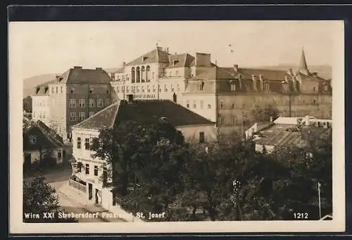 AK Wien-Strebersdorf, Blick auf Pensionat St. Josef