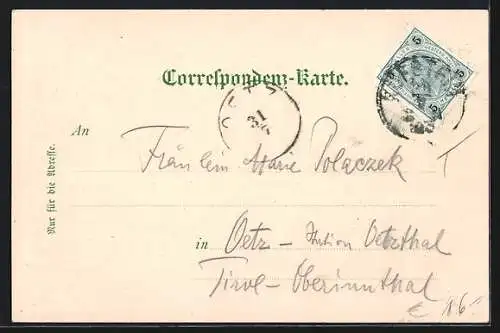 Künstler-AK Erwin Spindler: Kufstein, Ortsansicht mit Bergen