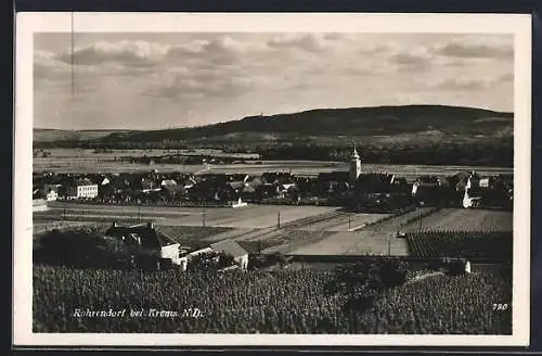 AK Rohrendorf bei Krems, Ortsansicht mit Umgebung