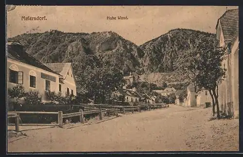 AK Maiersdorf /Hohe Wand, Strassenpartie mit Schneiderei Carl Seidler