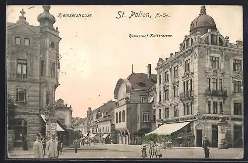 AK St. Pölten /N.-Oe., Restaurant Kaiserkrone in der Kremserstrasse