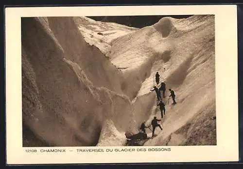 AK Chamonix, Traversée du Glacier des Bossons, Bergsteigen