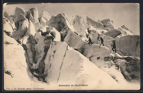 AK Bergsteiger bei der Besteigung des Mont-Blanc