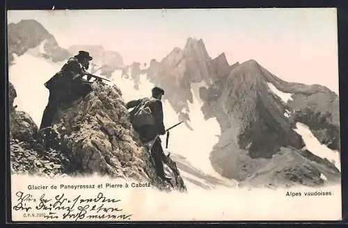 AK Cabotz, Glacier de Paneyrossaz et Pierre, Alpes vaudoises, Bergsteigen