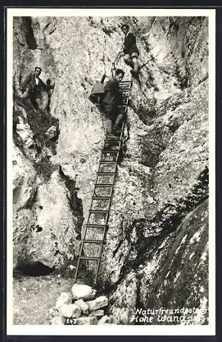 AK Hohe Wand, Naturfreundesteig mit Bergsteigern