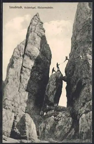 AK Innsbruck, Kalkkögel und Melzernadeln mit Bergsteigern