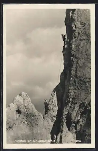 AK Peilstein, Bergsteiger an der Zinnenkante