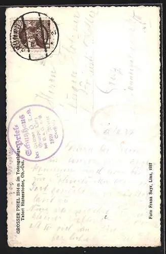 AK Hinterstoder /Ob.-Öst., Gipfelkreuz auf dem Grossen Priel im Totengebirge