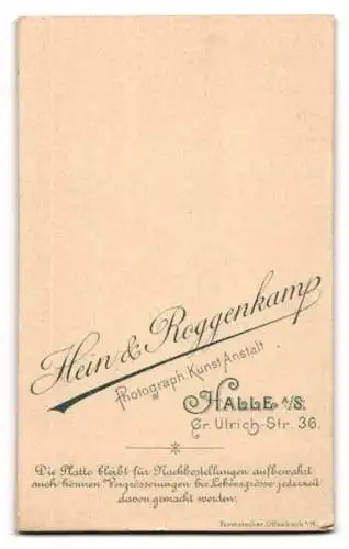 Fotografie Hein & Roggenkamp, Halle a/S, Gr. Ulrichstr. 36, Porträt eines Herrn mit Schnurrbart