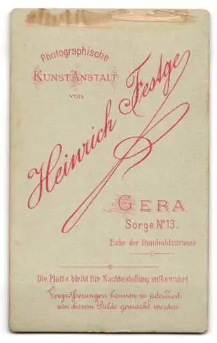 Fotografie Heinrich Festge, Gera, Sorge 13, Porträt eines jungen Mannes