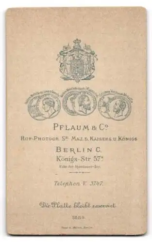 Fotografie Pflaum & Co., Berlin, Königstrasse 57, Porträt eines Herrn mit Schnurrbart