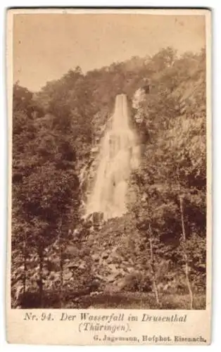 Fotografie G. Jagemann, Eisenach, Ansicht Trusetal, der Wasserfall im Drusetal / Trusetal