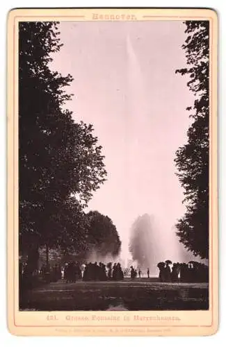 Fotografie Römmler & Jonas, Dresden, Ansicht Hannover, Grosse Fontaine in Park Herrenhausen