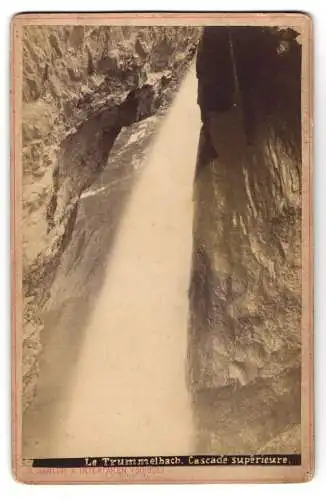 Fotografie A. Gabler, Interlaken, Ansicht Lauterbrunnen, der Trummelbach, Cascade superieure