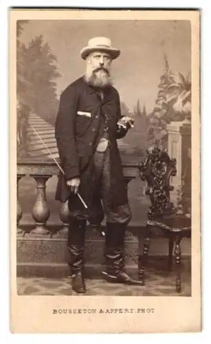 3 Fotografien Bousseton & Appert, Paris, Portrait Marquis Ala Ponzoni in verschiedenen Posen