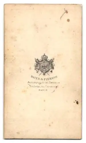 Fotografie Mayer & Pierson, Paris, Portrait Adelaide Ristori, italienische Schauspielerin im Seitenprofil