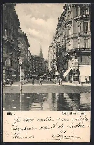 AK Wien, Ladengeschäfte in der Rothenthurmstrasse