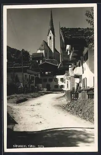 AK Kirchberg, Strassenpartie mit Kirche