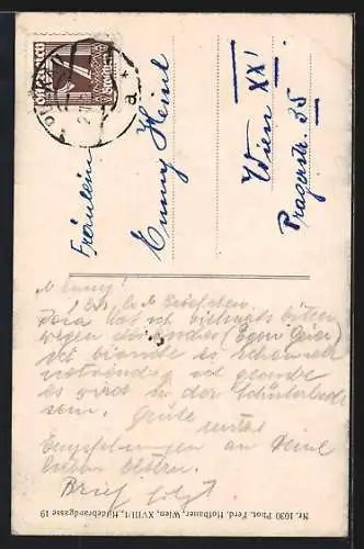 AK Pulkau /N.-Oe., Gasthaus von Eduard Müller, Strassenpartie und Totalansicht