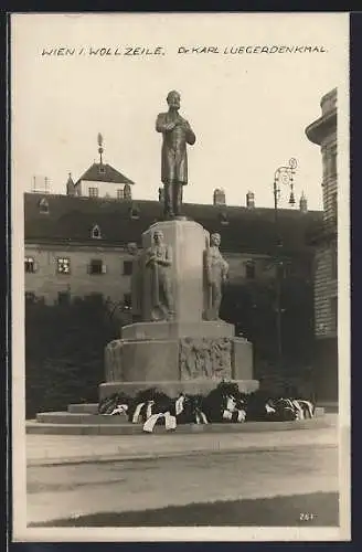 AK Wien, Wollzeile, Dr. Karl Lueger-Denkmal