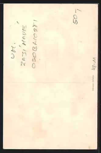 AK optische Täuschung, Mädchen Portrait in schwarz-weiss