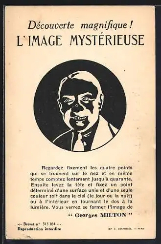 AK L`Image Mystérieuse, Portrait Schauspieler Georges Milton