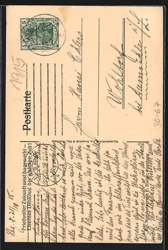 AK Hamburg-Neustadt, Der Eiserne Michael, Nagelung zu Gunsten der St. Michaels Kriegshilfe