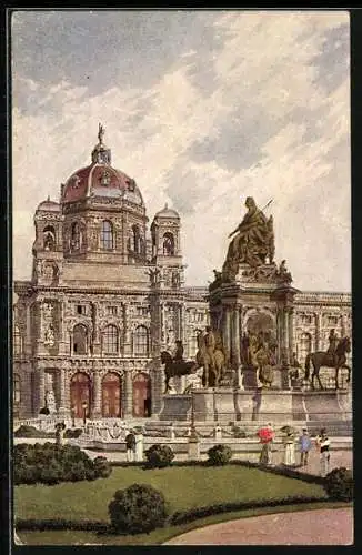 Künstler-AK Brüder Kohn (B.K.W.I) Nr. 433-3: Wien, Blick auf das Hofmuseum