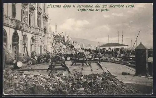 AK Messina, Il terremoto del 1908, Capitaneria del porto, Erdbeben