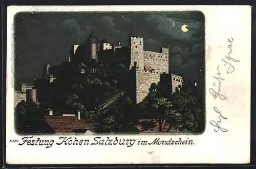 Lithographie Festung Hohen Salzburg