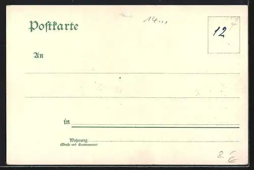 Lithographie Potsdam, Neues Palais