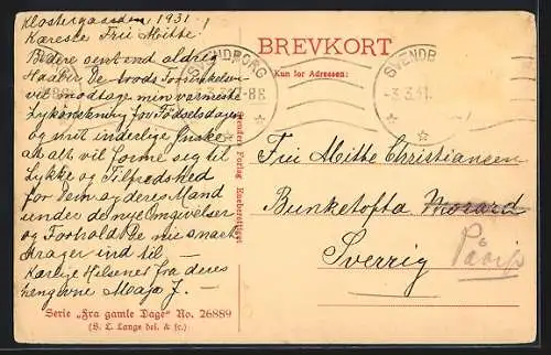 Künstler-AK Svendborg, Teilansicht mit Kirche 1805