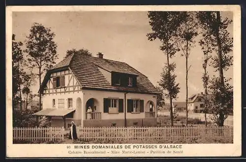 AK Ensisheim, Mines Domaniales de Potasses d`Alsace, Colonie Rossalmend, Mine Marie-Louise, Pavillon de Santé