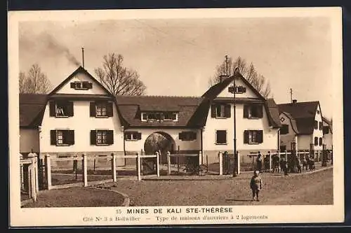 AK Ensisheim, Mines de Kali Ste-Thérèse, Cité No. 3 à Bollwiller