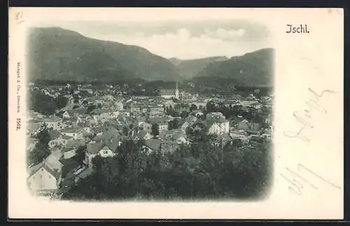 AK Ischl, Teilansicht mit Kirche