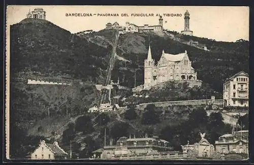 AK Barcelona, Panorama del Funicular al Tibidabo