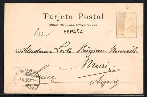 AK Barcelona, Grand Hôtel d`Orient, Entrèe d`honneur, Innenansicht